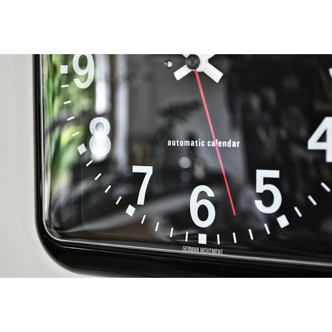TWEMCO Analog Calendar Flip Wall Clock - Black, TWEMCO Retro TWEMCO Analog Calendar Flip Wall Clock - Black, TWEMCO Retro
