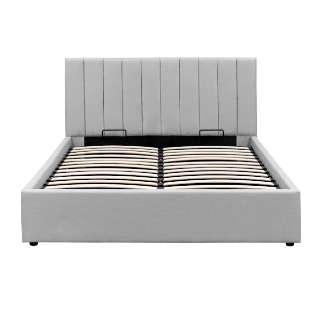(As-is) Audrey Queen Storage Bed - Silver Fox (Fabric) - 4 - 15