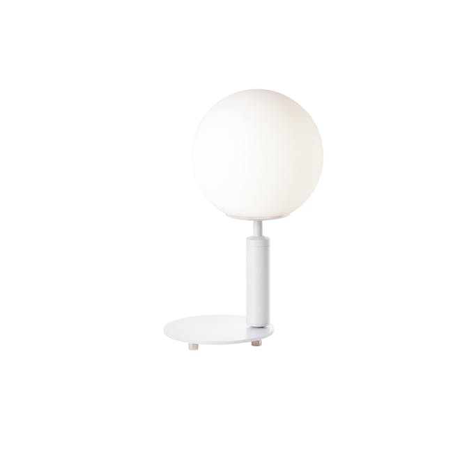 Hilda Table Lamp - White - 1 - Modern minimalist desk lamp, white spherical shade, sleek design, contemporary decor, stylish