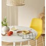 (As-is) Millie Round Dining Table 1m - Marble White - 7