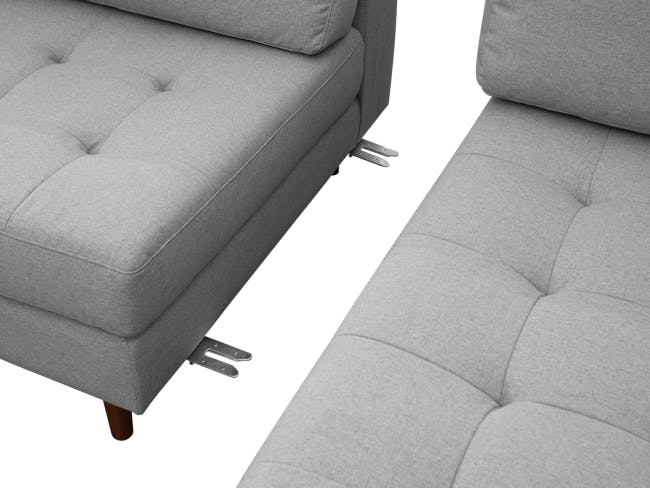Nolan L-Shaped Sofa - Slate (Fabric) - 7