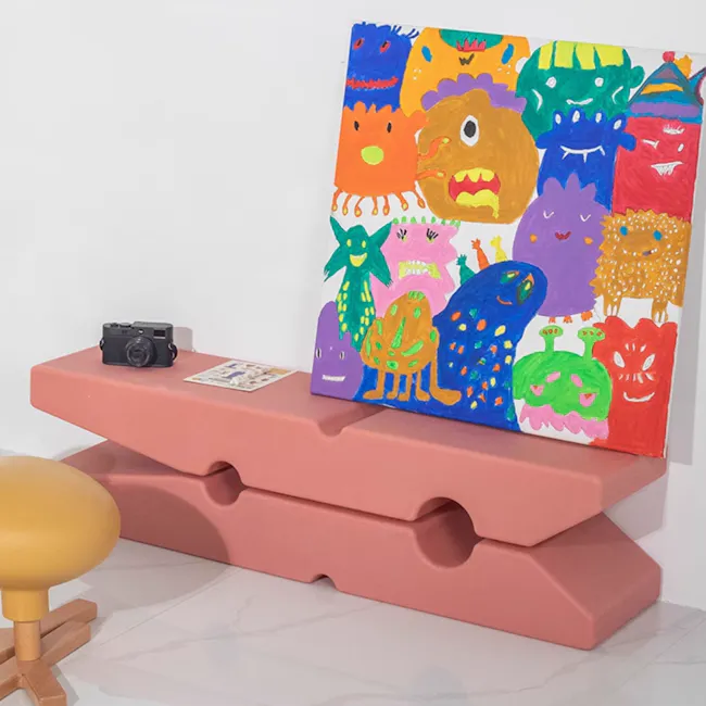 Peg Design Bench 1.9m - Taupe Pink - 2