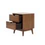 Zephyr 4 Drawer Queen Bed in Walnut, Shark and 2 Kyoto Twin Drawer Bedside Tables in Walnut - 17