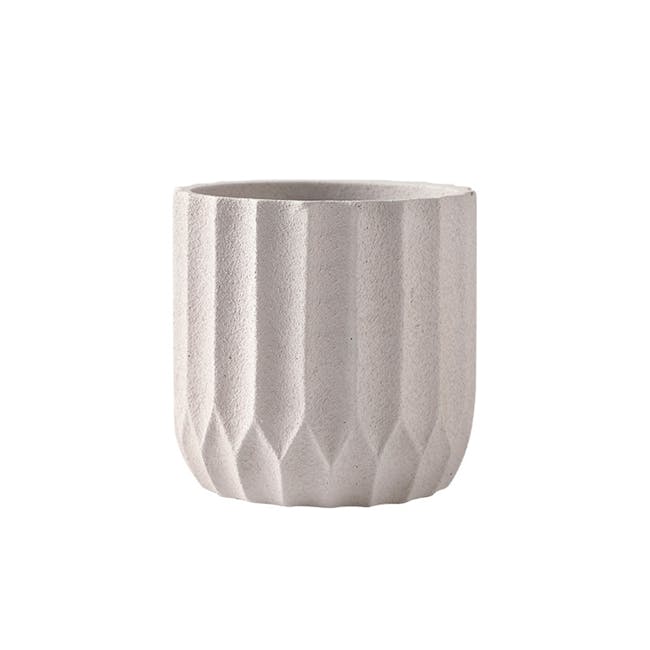 Primrose Ceramic Pot - White - 0