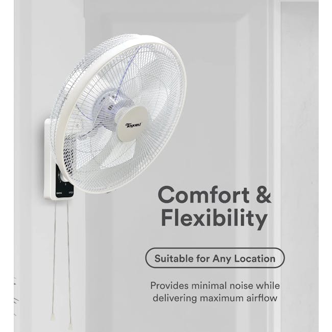 Toyomi 16" Wall Fan with Pull String FW 4517 - 5