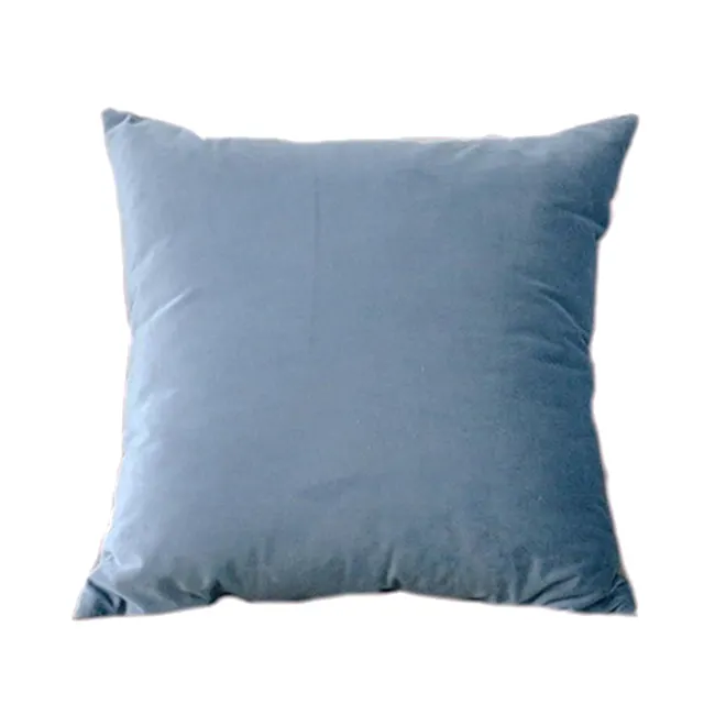 Tammy Large Velvet Cushion Cover - Periwinkle - 1 - Square-shaped, blue, textured, soft, cushion, pillow, pillowcase, plain