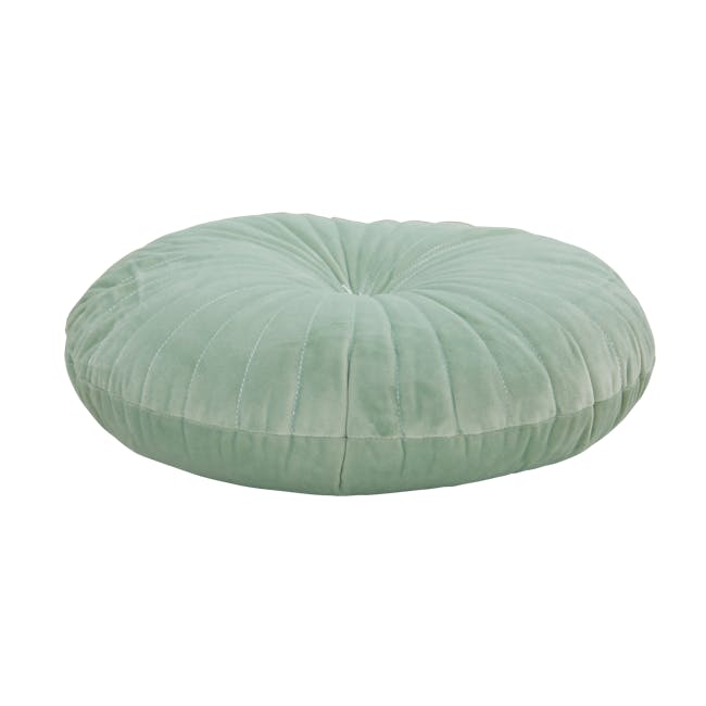 Fenni Round Velvet Cushion - Mint - 4