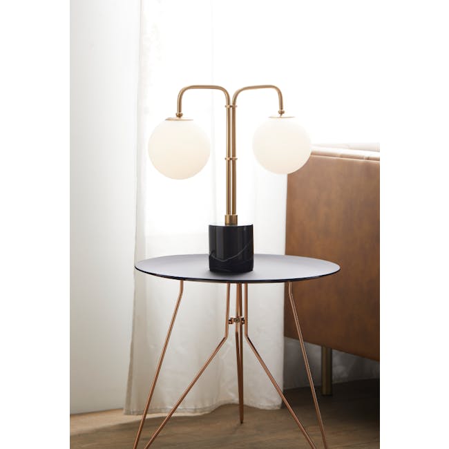 Elios Duo Marble Table Lamp - Black - 2