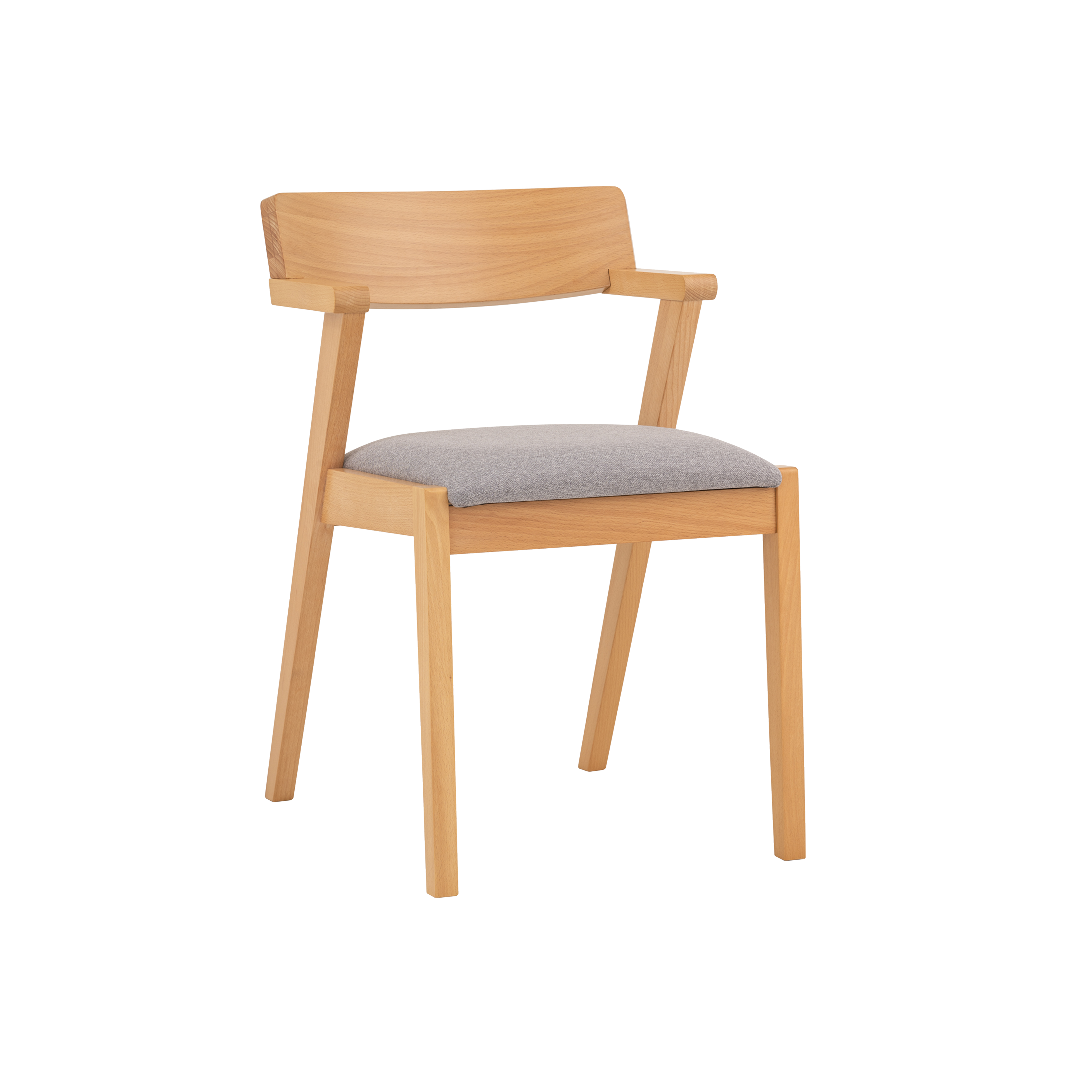 Imogen Dining Chair - Natural, Dolphin Grey (Fabric)