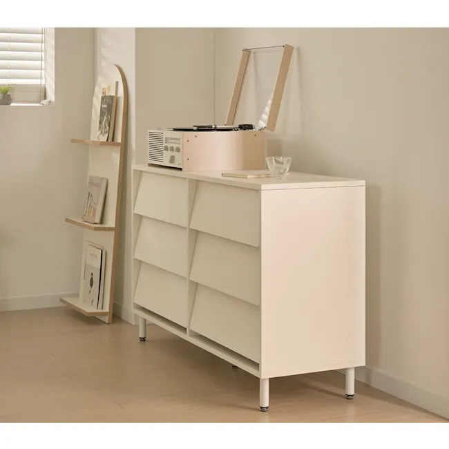 Laura 6 Drawer Chest 1.2m - White - 2