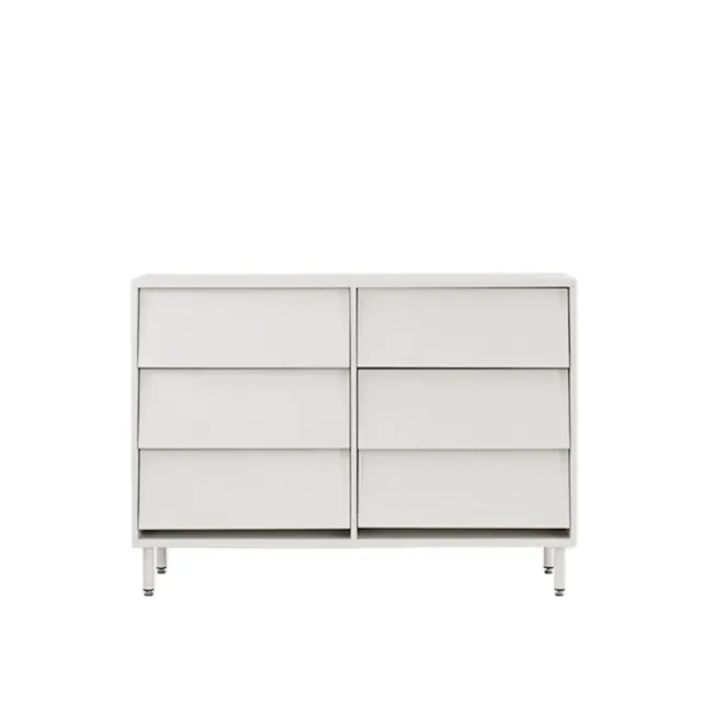 Laura 6 Drawer Chest 1.2m - White - 1