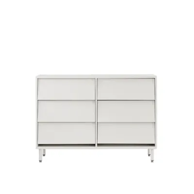 Laura 6 Drawer Chest 1.2m - White