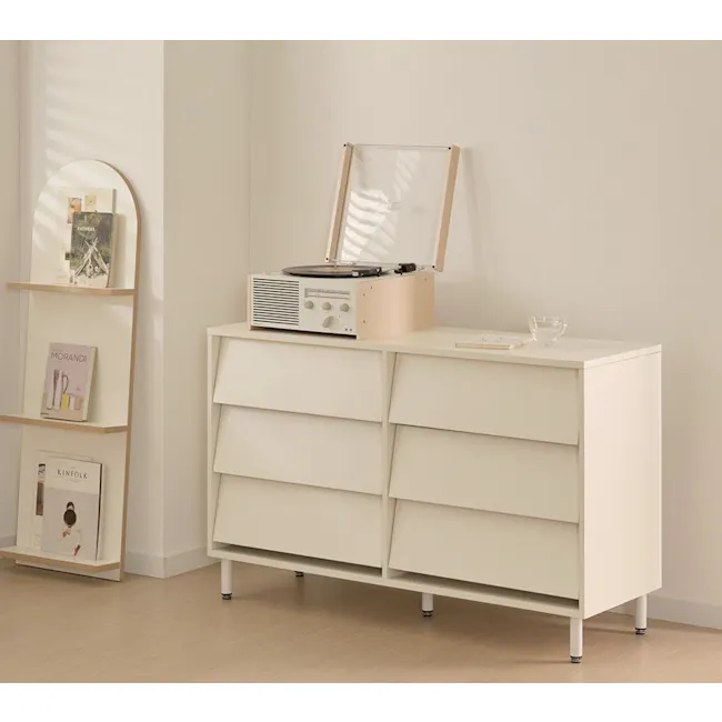 Laura 6 Drawer Chest 1.2m - White - 3