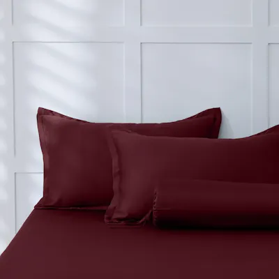 Robinsons CloudSilk TENCEL™ Lyocell Fitted Sheet Set Heritage Collection - Burgundy (4 Sizes)