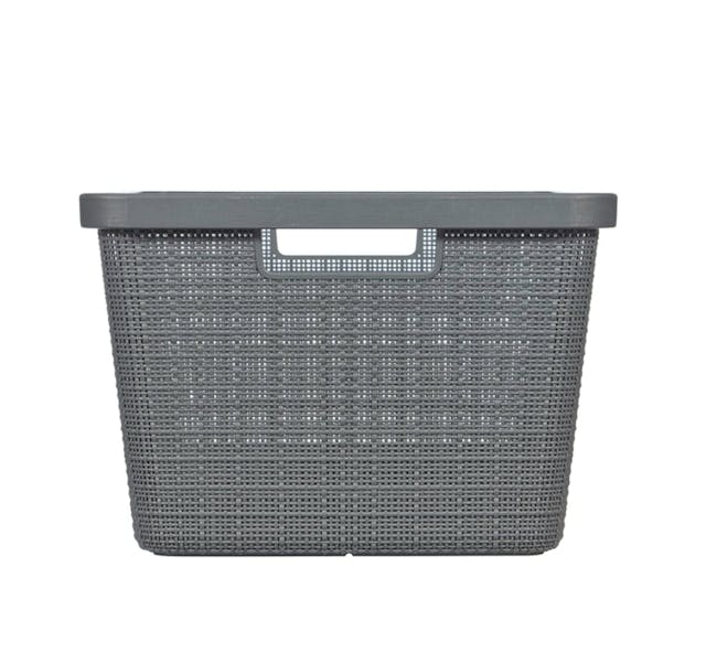 Jute Laundry Basket 46L - Grey - 2