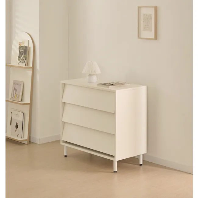 Laura 3 Drawer Chest 0.8m - White - 2