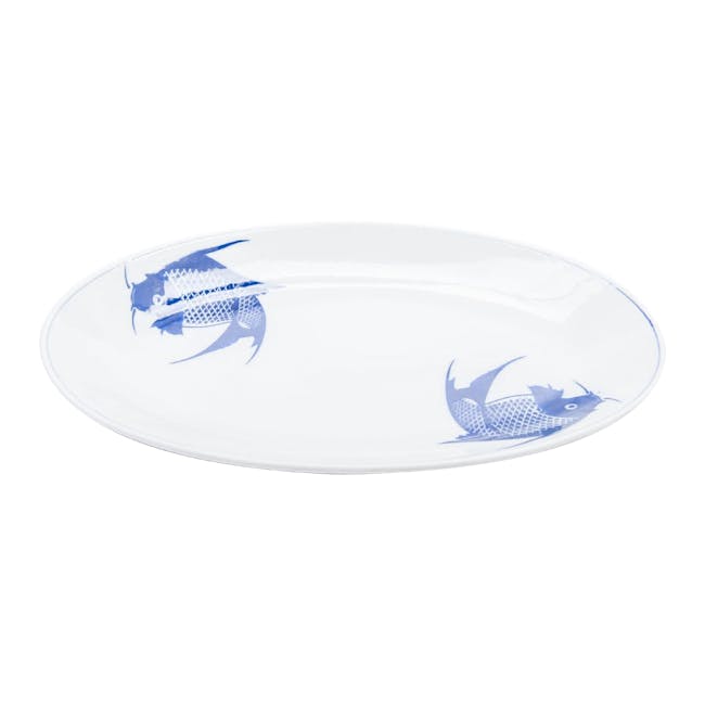 Blue Carp Oval Dish - 0