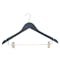 Hotel Style Wood Hangers with Gold Hooks & Clips (Set of 10) - 0