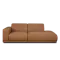 Milan 3 Seater Extended Sofa - Caramel Tan (Faux Leather)