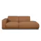 Milan 3 Seater Extended Sofa - Caramel Tan (Faux Leather)