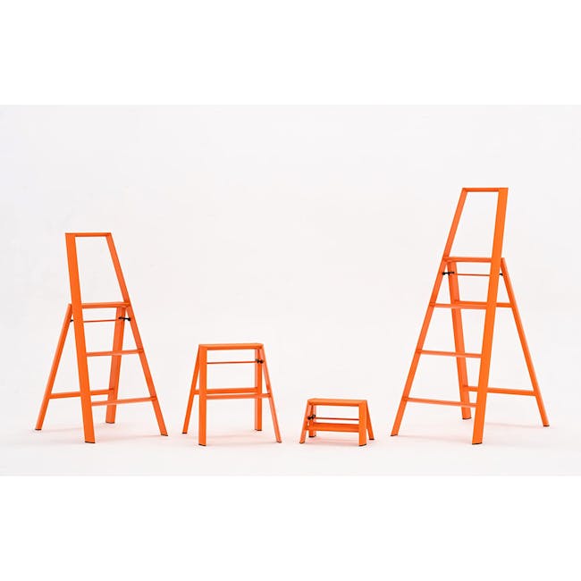 Hasegawa Lucano Aluminium 4 Step Ladder - Orange - 1