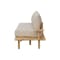 Nara 2 Seater Sofa with Side Table - Beige - 4