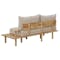 Nara 2 Seater Sofa with Side Table - Beige - 5