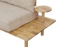 Nara 2 Seater Sofa with Side Table - Beige - 6