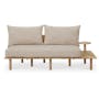 Nara L-Shape Sofa with Side Table - Beige - 3