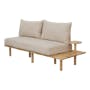 Nara L-Shape Sofa with Side Table - Beige - 4