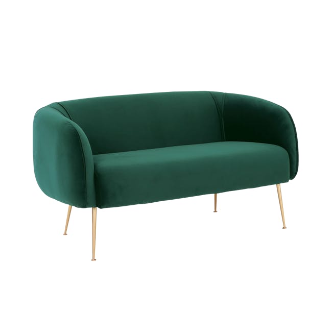 Alero 2 Seater Sofa - Dark Green (Velvet) - 1