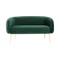 Alero 2 Seater Sofa - Dark Green (Velvet) - 0