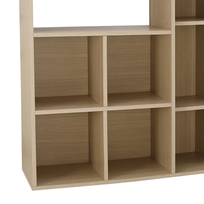 Maren 8 Shelving Unit - 12 - Light wood shelf, minimalist design, empty shelves, wooden structure, simple shelving, light