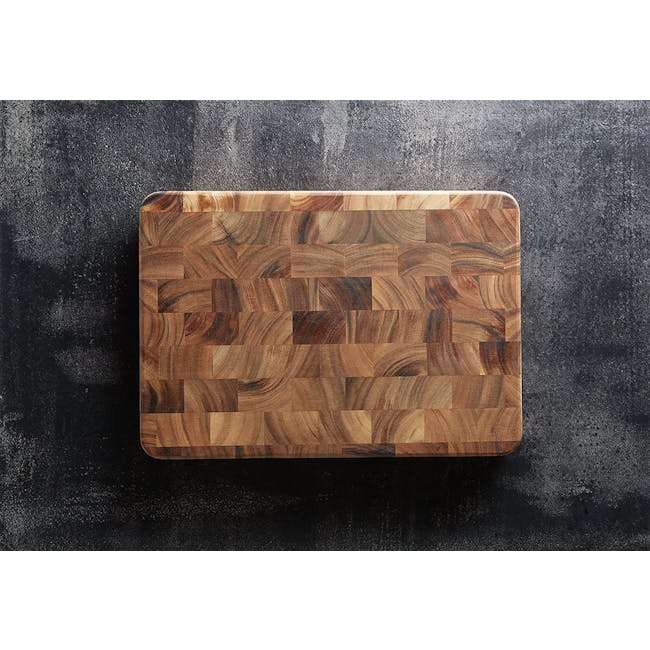 Ironwood Large End Grain Prep Station Acacia Wood Cutting / Serving Board - 3