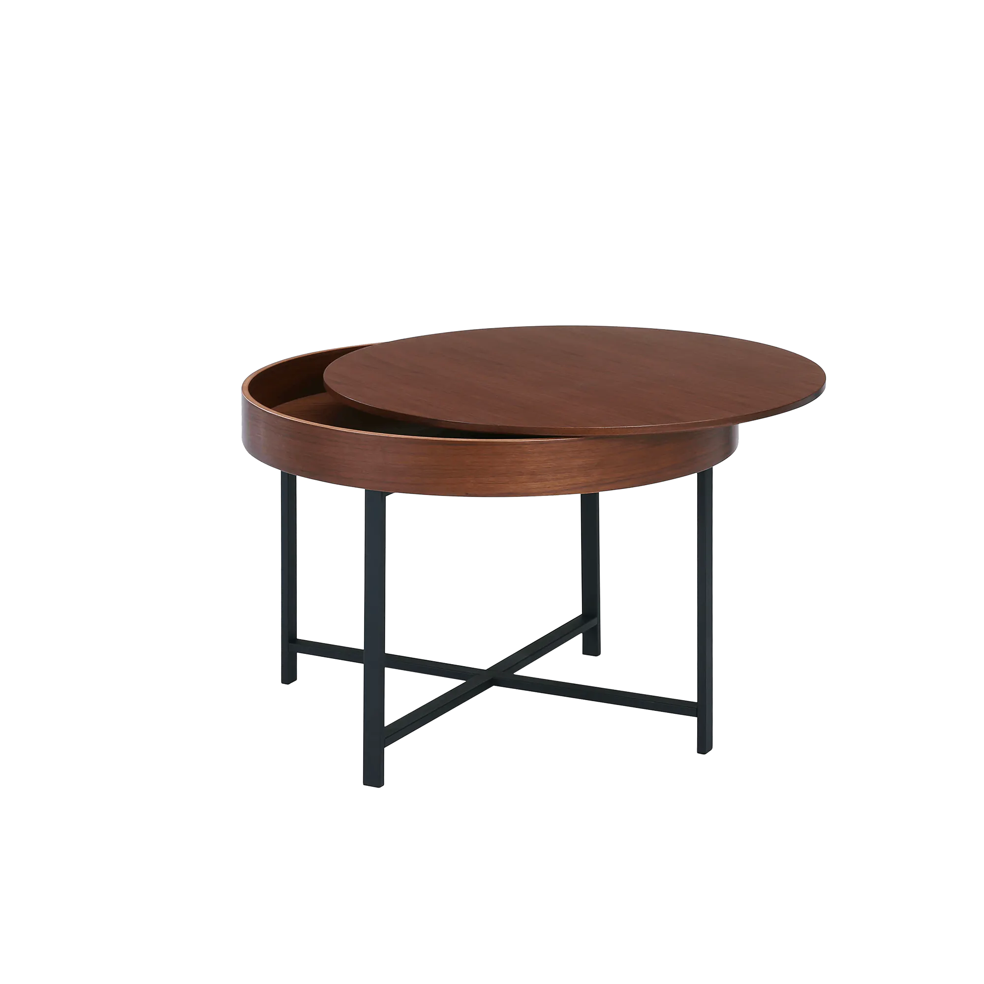 Yuri Storage Coffee Table - Walnut