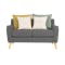 Evan 2 Seater Sofa with Evan Armchair - Charcoal Grey - 2