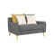 Evan 2 Seater Sofa with Evan Armchair - Charcoal Grey - 3