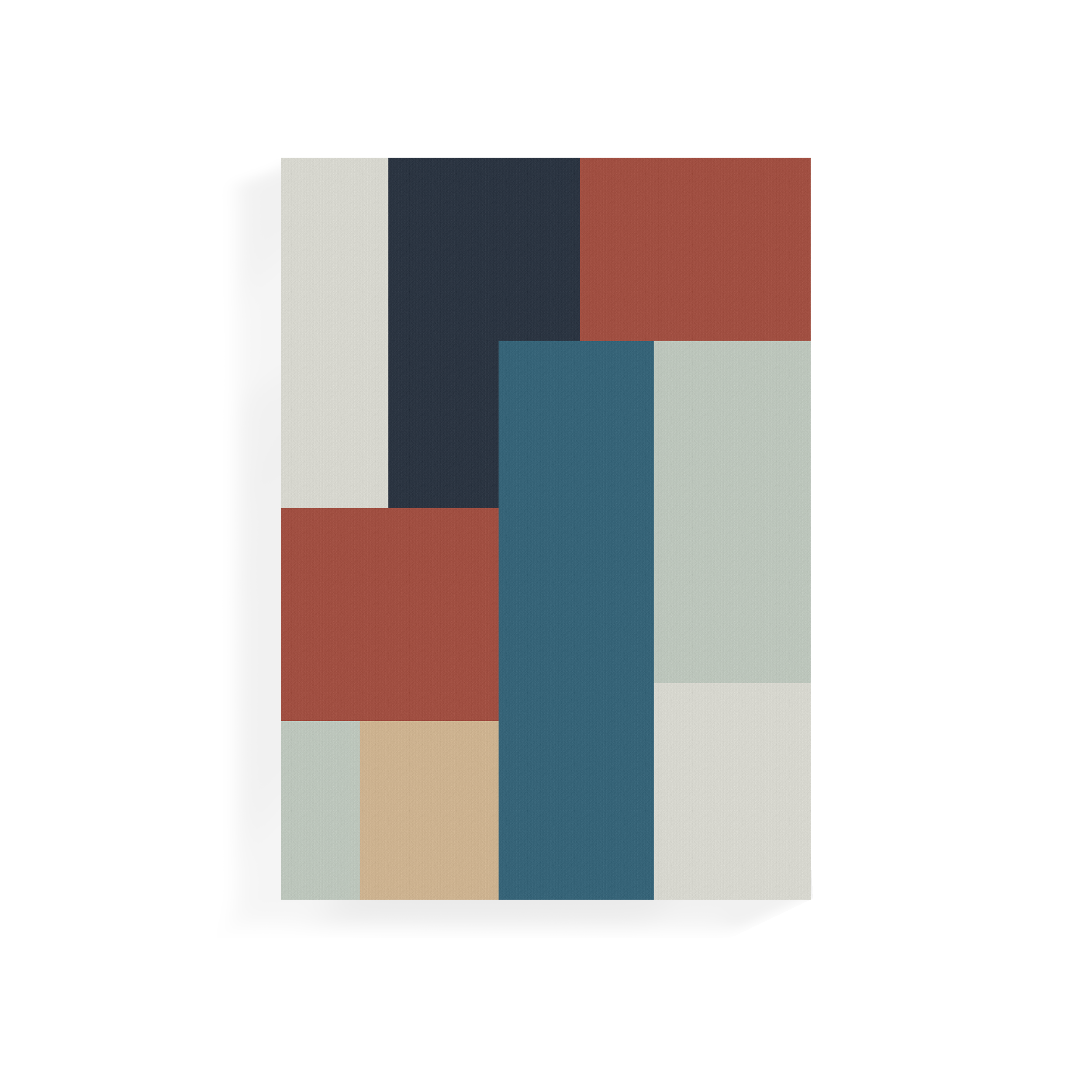 Abstract Art Print on Stretched Canvas 50cm by 70cm Assemblage