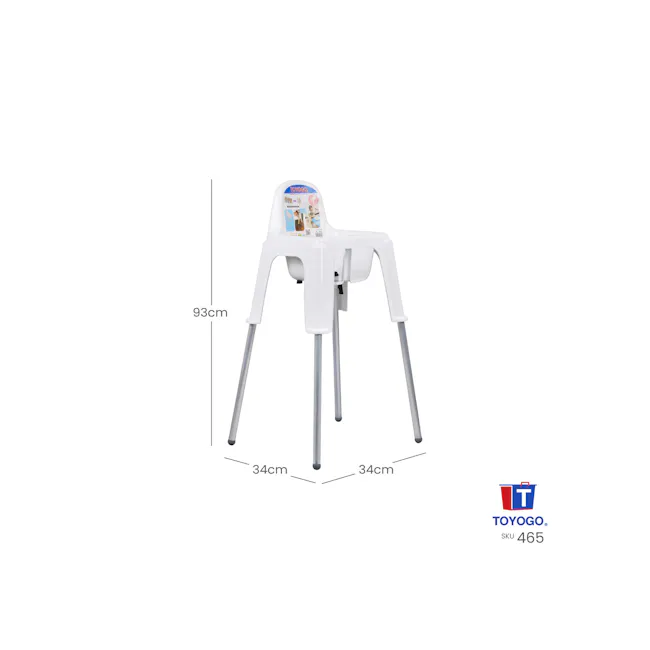 TOYOGO Dual Kids High Chair - White - 2
