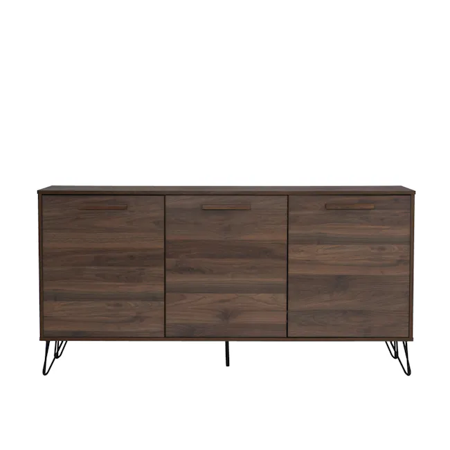 Sandra Sideboard 1.5m - Walnut - 8 - Wooden cabinet with sleek design, dark wood finish, minimalist style, modern aesthetic