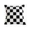 Checkered Cushion Cover - Black