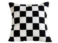 Checkered Cushion - Black