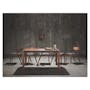 Meera Extendable Dining Table 1.6m-2m in Cocoa and 4 Imogen Dining Chair in Dolphin Grey - 43