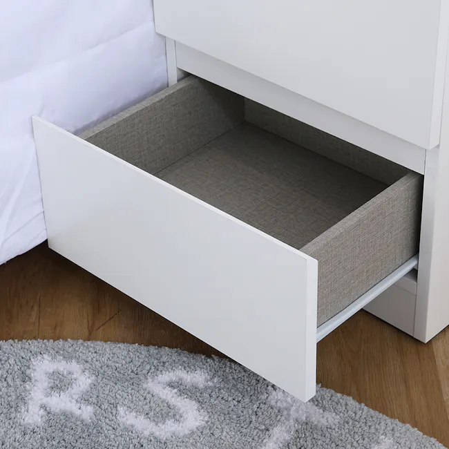 Manis Bedside Table - White - 6