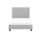 Hank Single Bed in Silver Fox with 1 Innis Side Table in White, Natural - 2