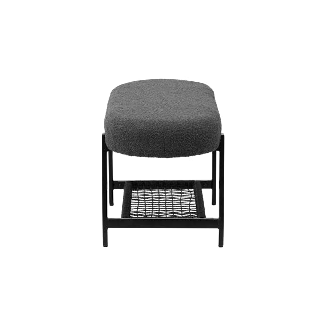 Kennedy Bench 0.9m - Grey Boucle - 3