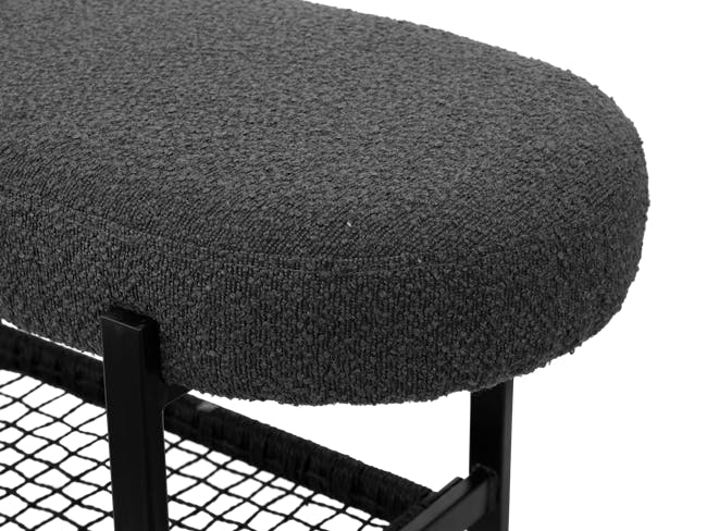 Kennedy Bench 0.9m - Grey Boucle - 4