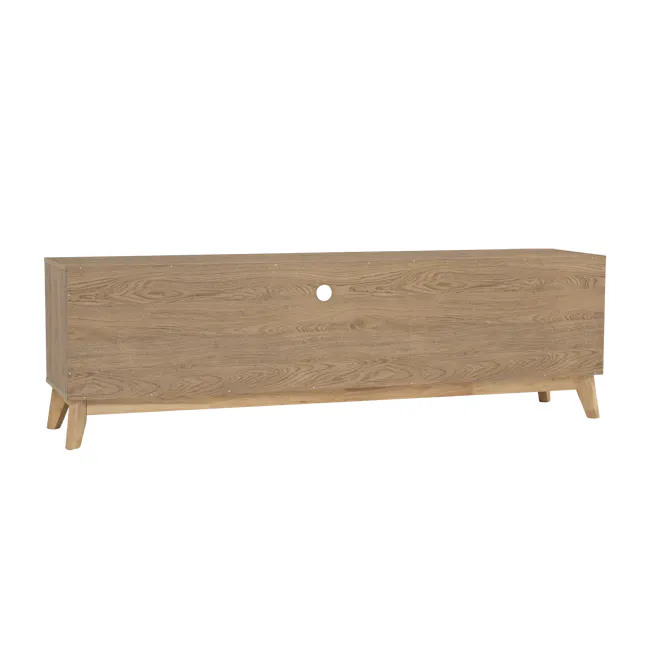 Herschel TV Console 1.8m - Natural - 8 - Wooden side table with natural wood finish, rectangular shape, four wooden legs