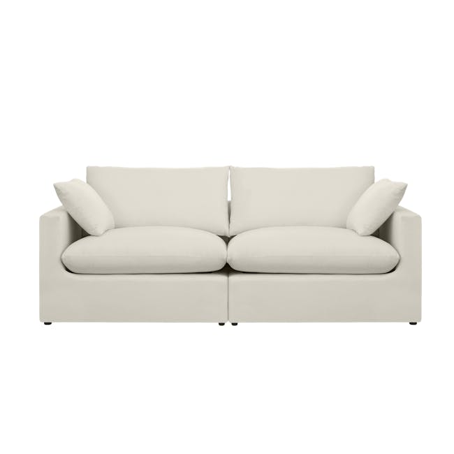 Russell 4 Seater Sectional Sofa - Oat (Eco Clean Fabric) - 11