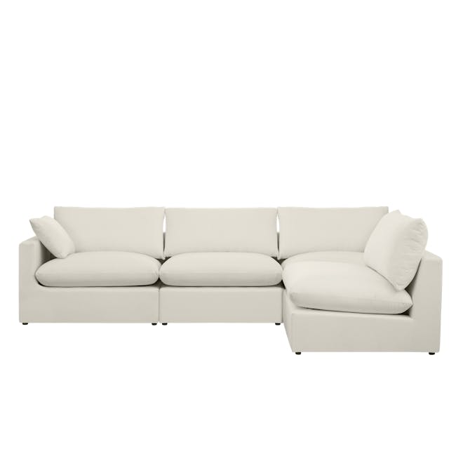 Russell 4 Seater Sectional Sofa - Oat (Eco Clean Fabric) - 0